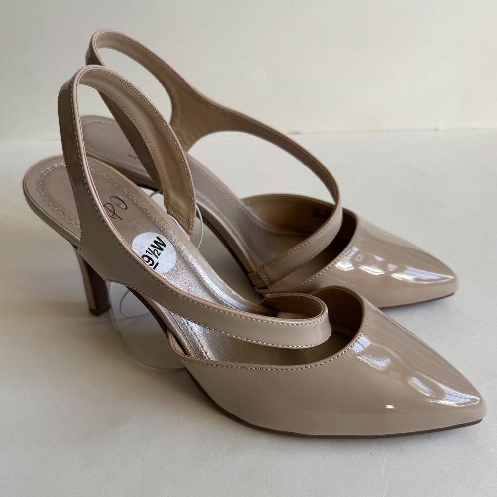 Womens Impo Pointed Toe High Heels Strappy Pumps Beige 9.5